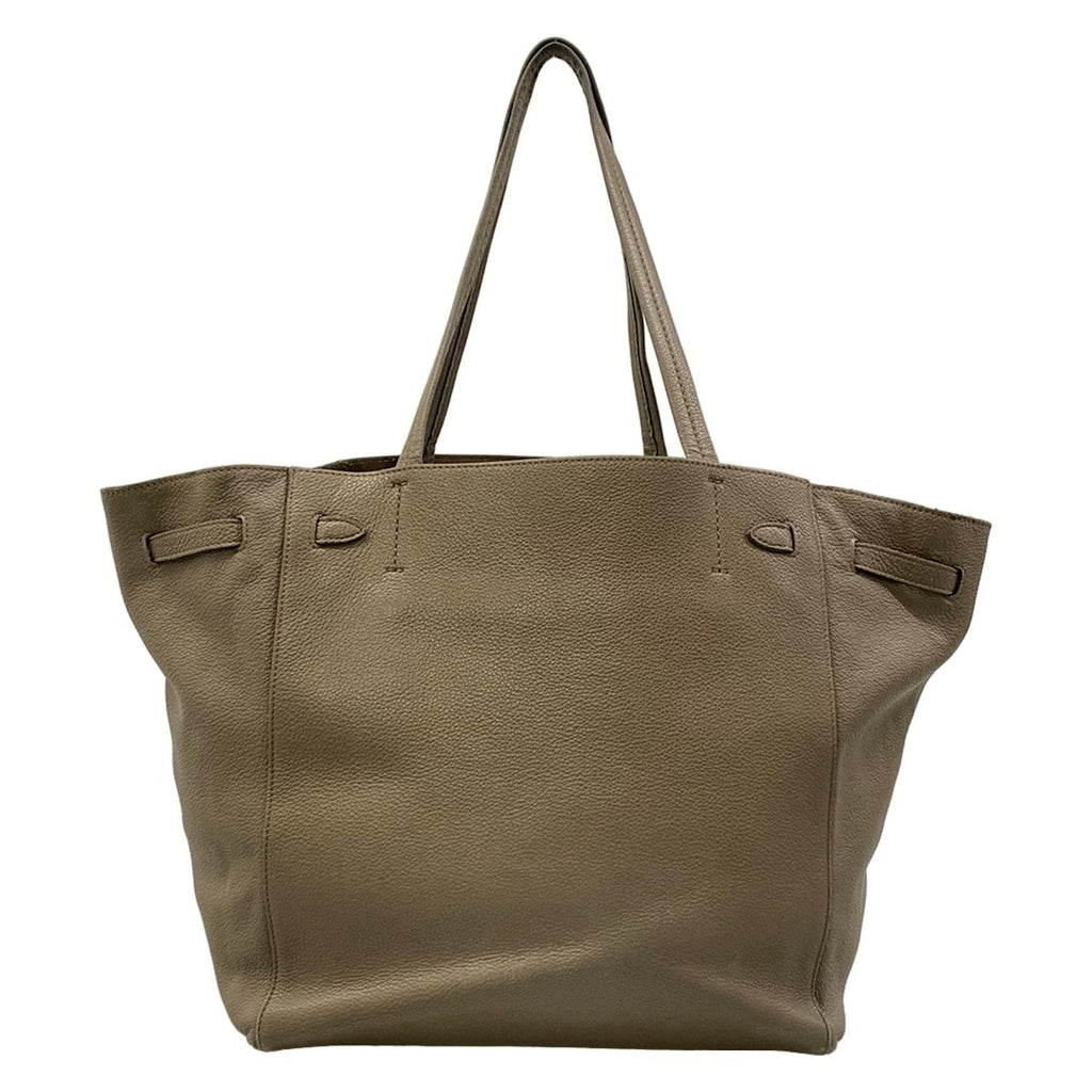 Celine Tote Cabas Phantom Small with Belt Gray Beige Leather — view 3