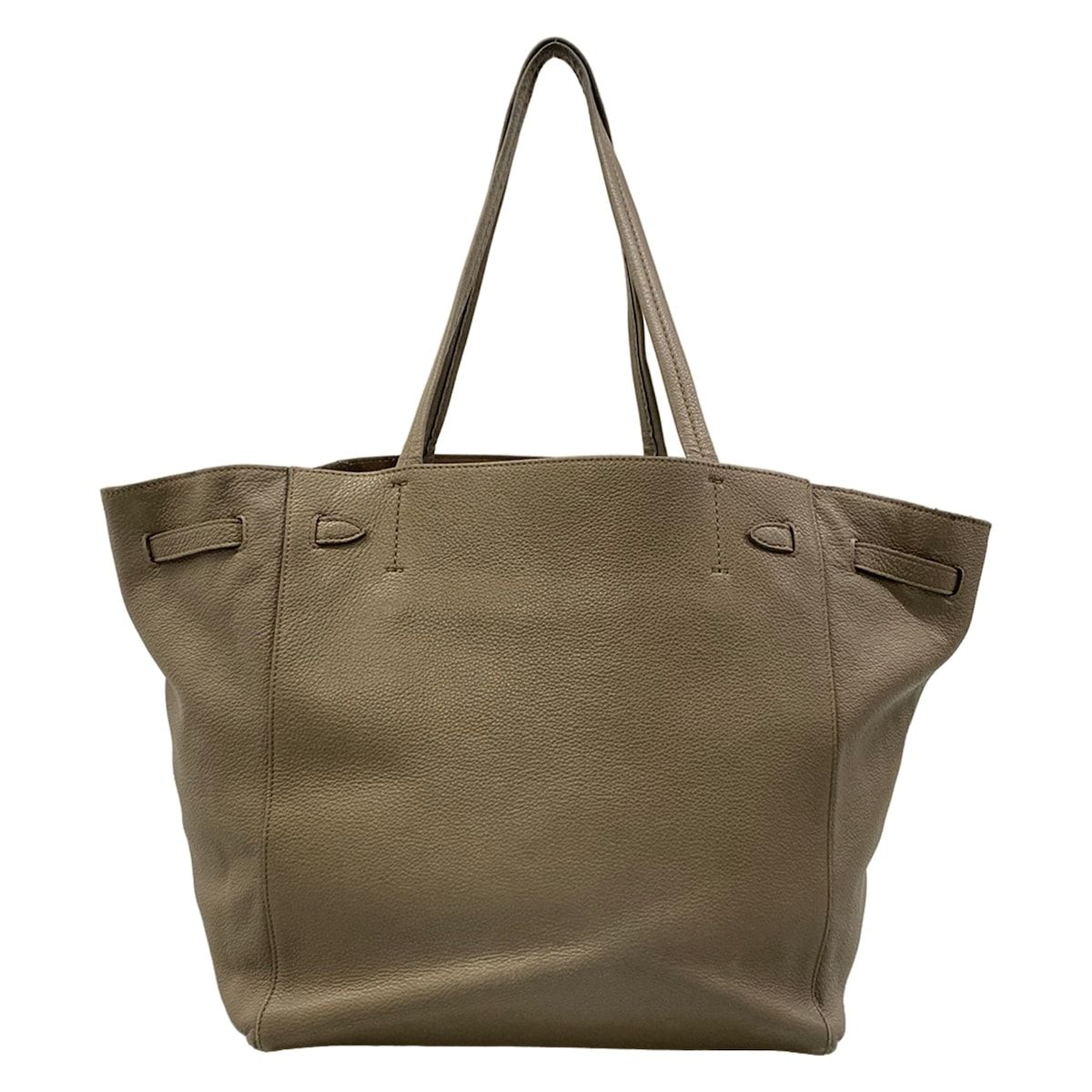 Celine Tote Cabas Phantom Small with Belt Gray Beige Leather — view 3