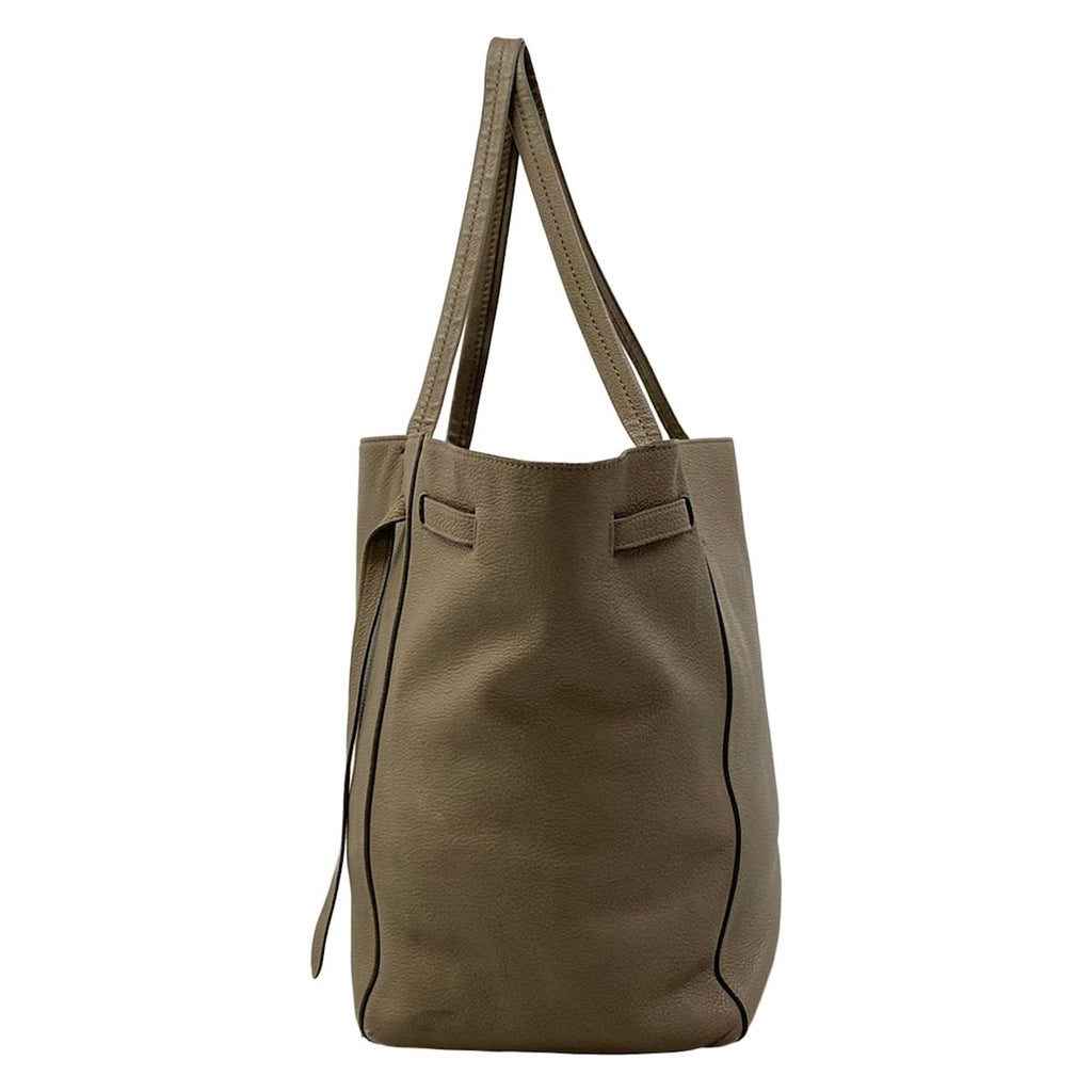 Celine Tote Cabas Phantom Small with Belt Gray Beige Leather — view 4