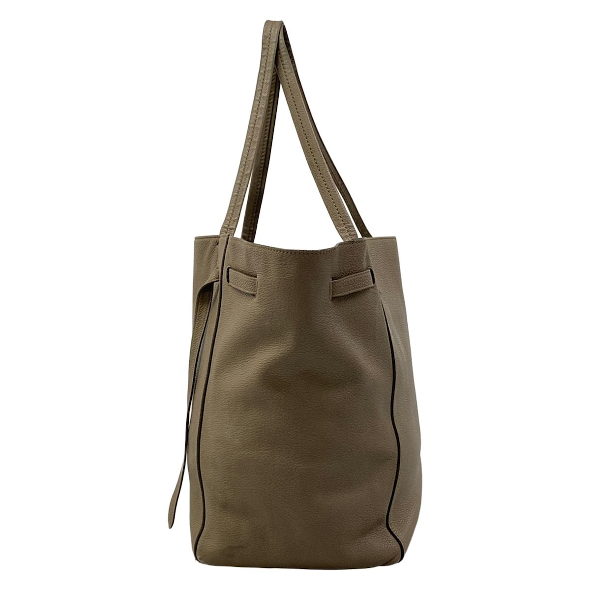 Celine Tote Cabas Phantom Small with Belt Gray Beige Leather — view 4