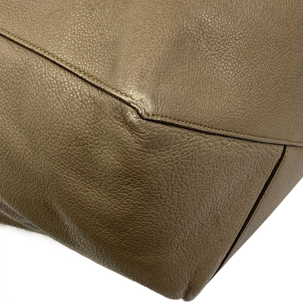 Celine Tote Cabas Phantom Small with Belt Gray Beige Leather — view 6