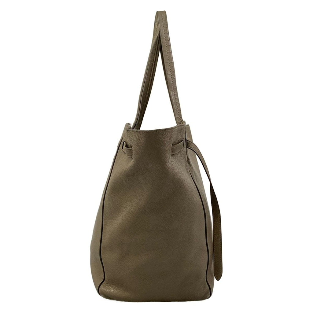 Celine Tote Cabas Phantom Small with Belt Gray Beige Leather — view 2