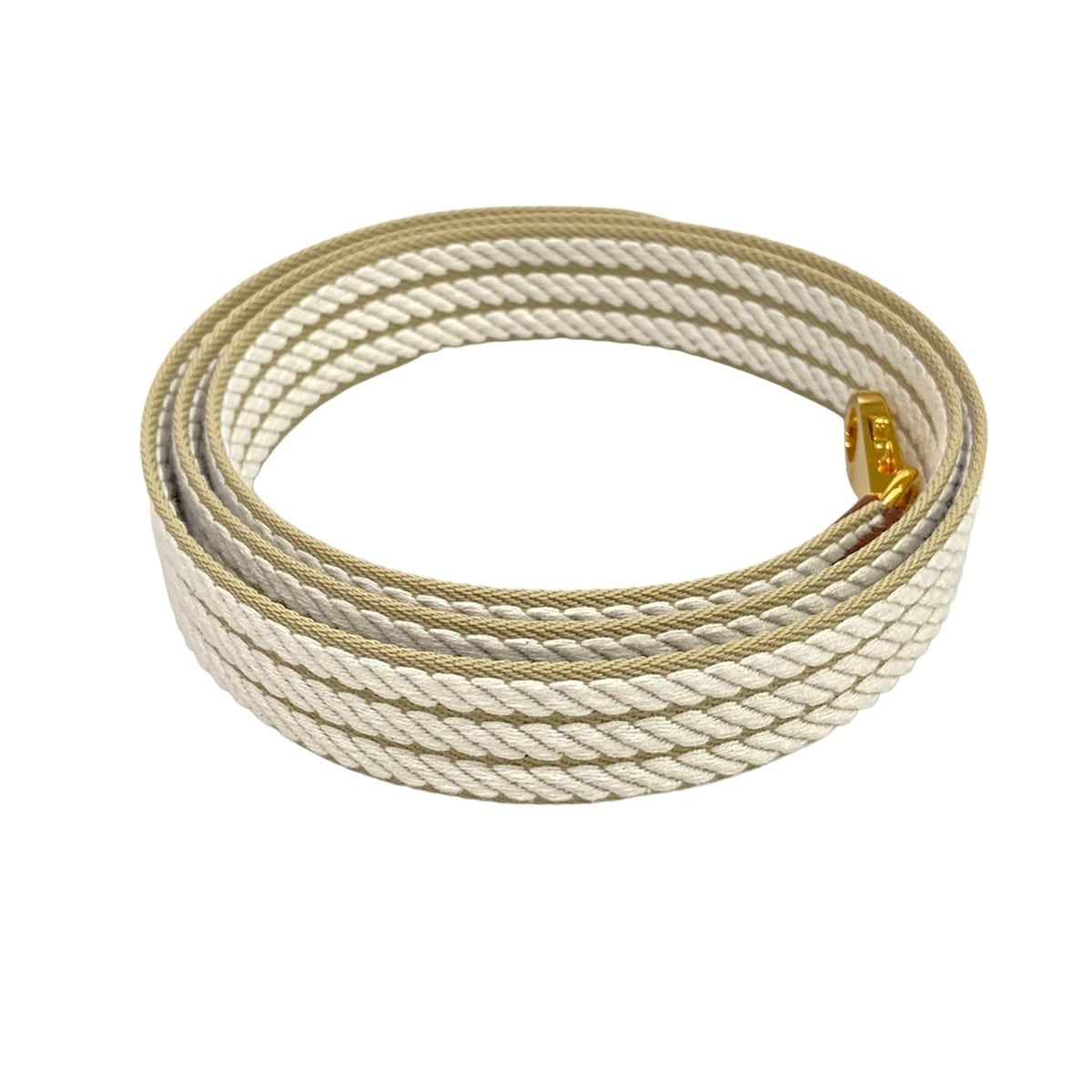 Hermes Shoulder Strap Bandouliere Sangle Cordage 25 Beige Marfa Gris Perle Gold — view 2