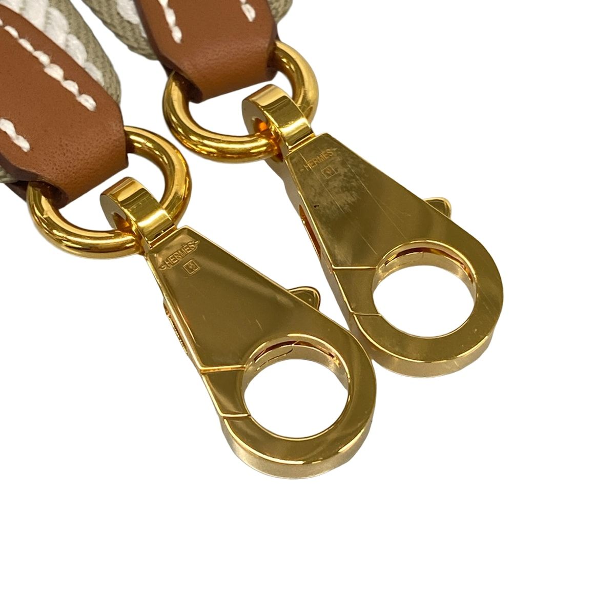 Hermes Shoulder Strap Bandouliere Sangle Cordage 25 Beige Marfa Gris Perle Gold — view 4