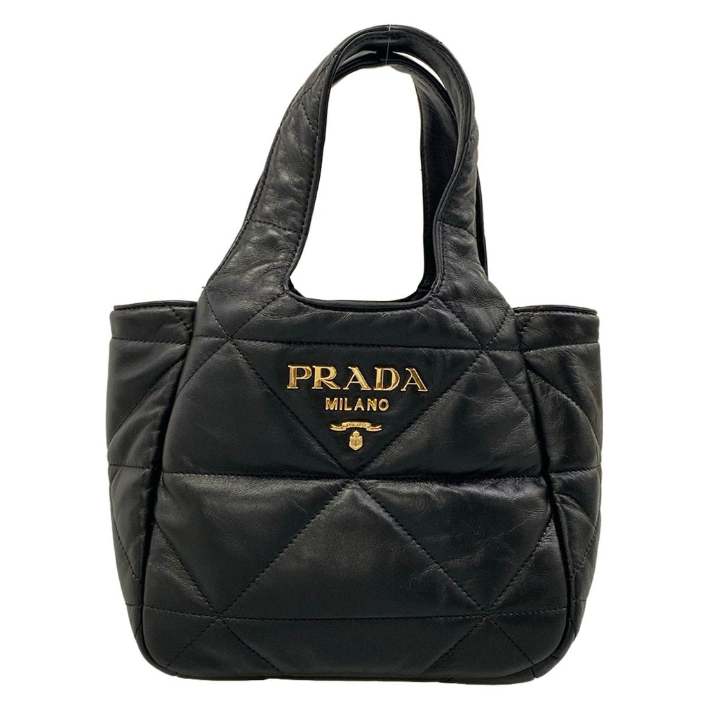 Prada Handbag Black Stitch Leather