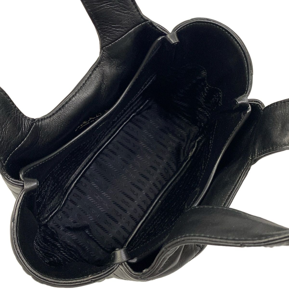 Prada Handbag Black Stitch Leather — view 7