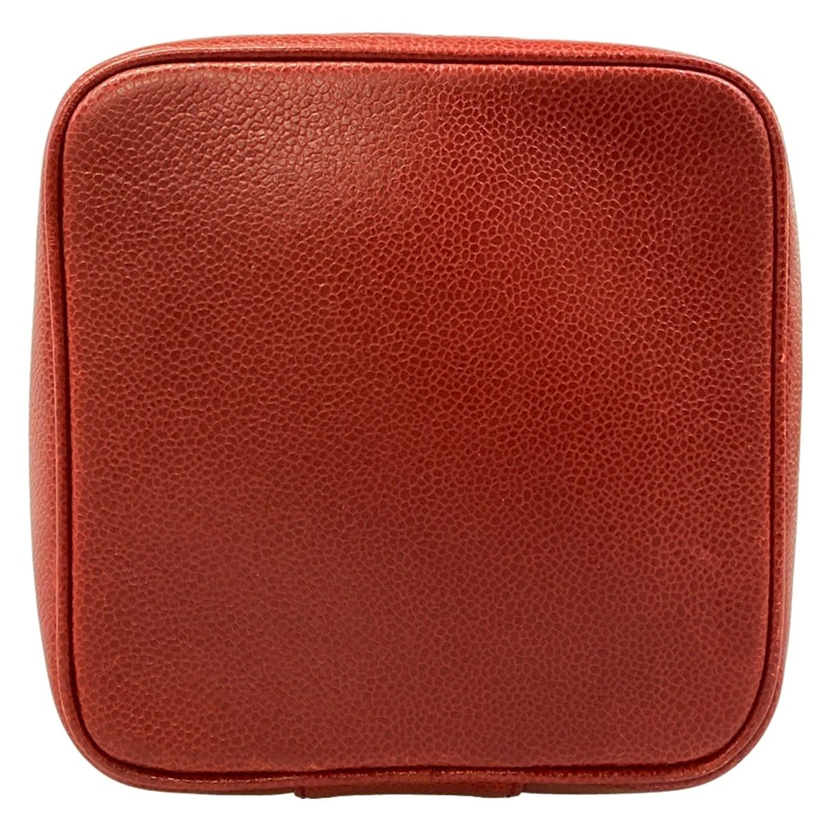 Chanel Vanity Bag Red CC Logo Gold — view 5