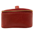 Chanel Vanity Bag Red CC Logo Gold — view 4