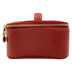 Chanel Vanity Bag Red CC Logo Gold — view 2