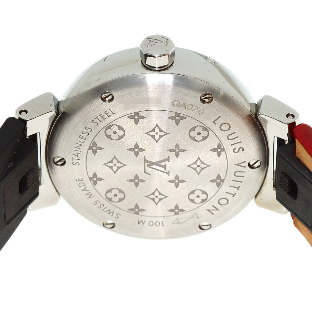 Louis Vuitton Tambour PM Monogram Watch SS Leather Rubber — view 6