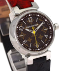 Louis Vuitton Tambour PM Monogram Watch SS Leather Rubber — view 4