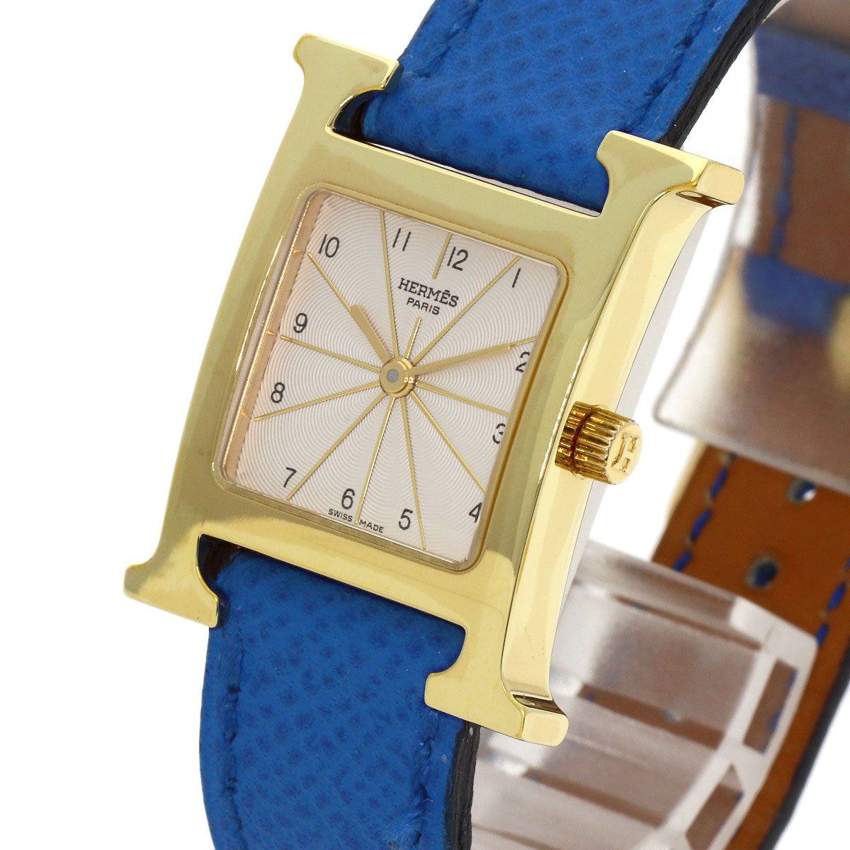 Hermes Watch Leather Silver — view 3