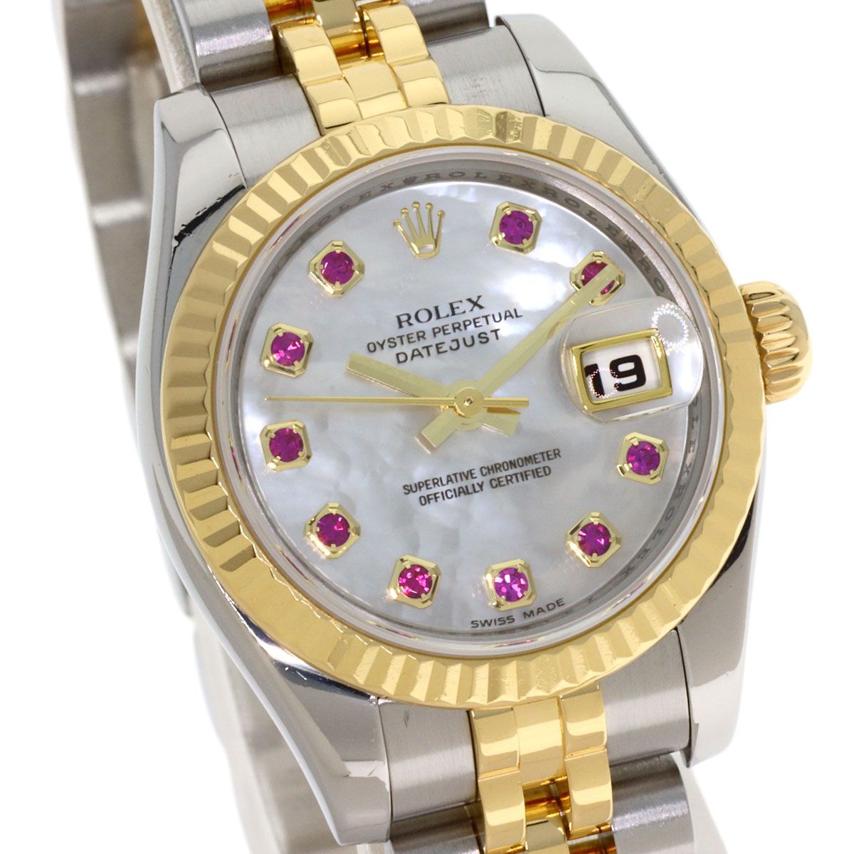 Rolex Datejust Ruby Watch SS Yellow Gold 18k — view 4