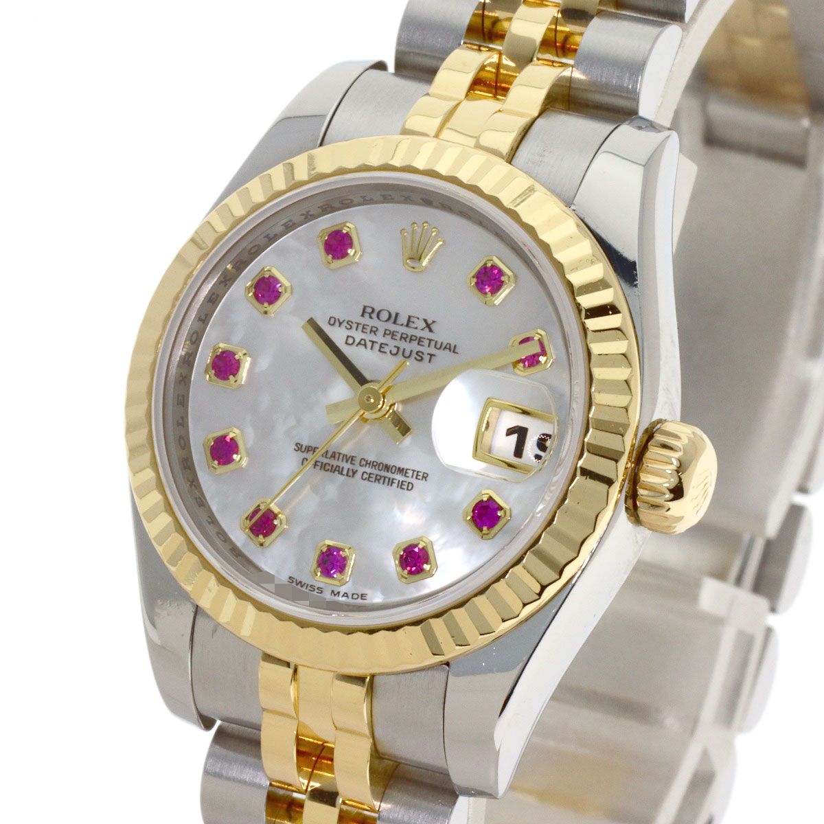 Rolex Datejust Ruby Watch SS Yellow Gold 18k — view 3