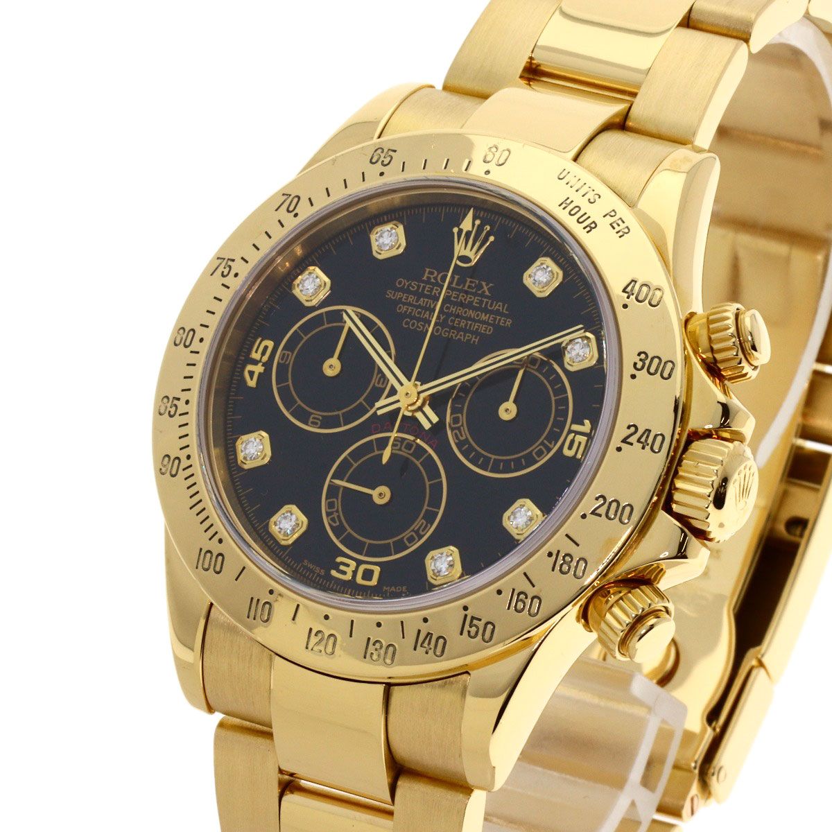 Rolex Cosmograph Daytona Diamond Watch 18k Yellow Gold — view 3