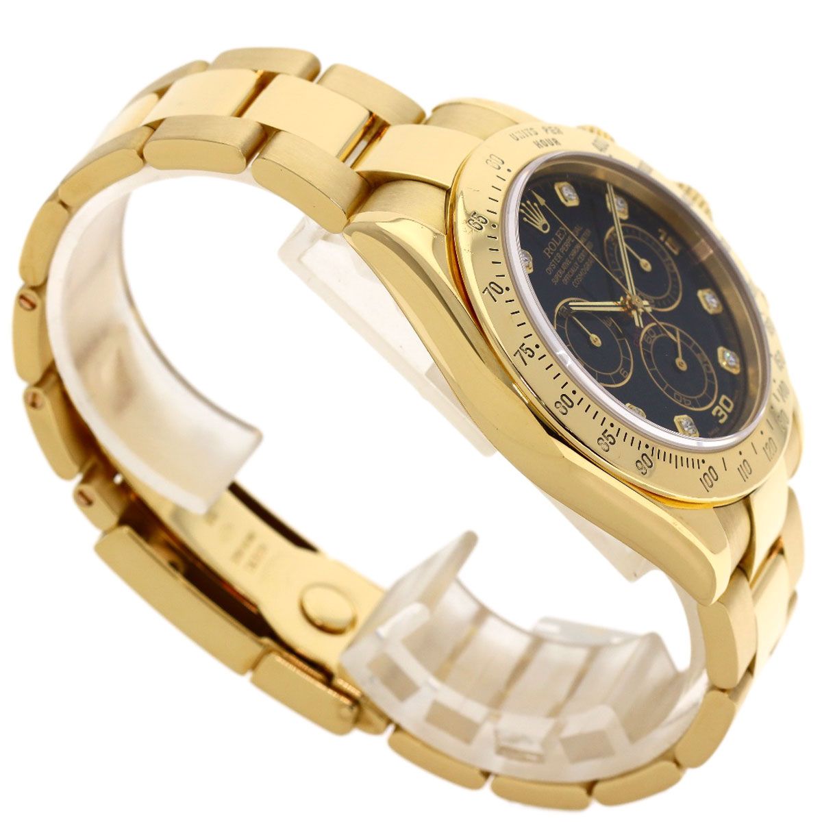 Rolex Cosmograph Daytona Diamond Watch 18k Yellow Gold — view 2