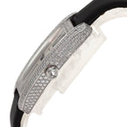 Cartier Tank S Diamond Watch 18k White Gold Leather Satin — view 5