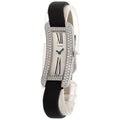 Cartier Tank S Diamond Watch 18k White Gold Leather Satin