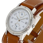 Hermes Clipper Double Tour Power Reserve Watch SS Leather — view 3