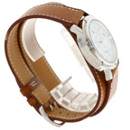 Hermes Clipper Double Tour Power Reserve Watch SS Leather — view 2