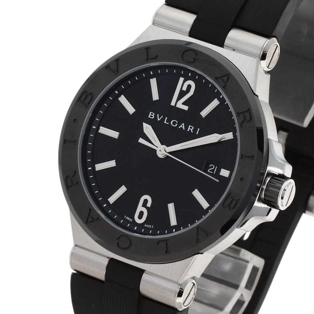 Bvlgari Diagono Date Watch SS Rubber Ceramic — view 3