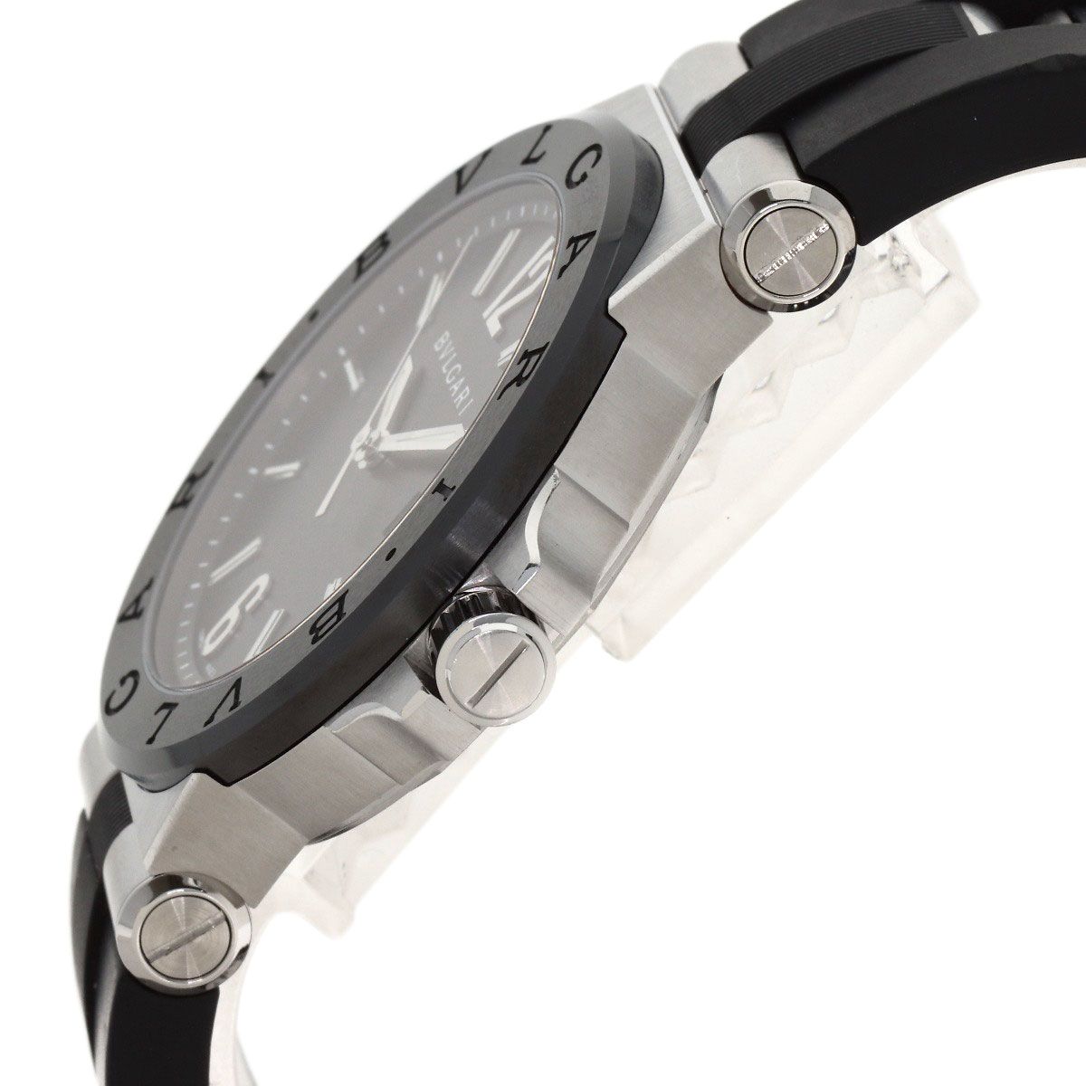 Bvlgari Diagono Date Watch SS Rubber Ceramic — view 5