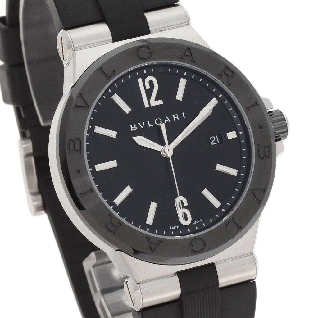 Bvlgari Diagono Date Watch SS Rubber Ceramic — view 4