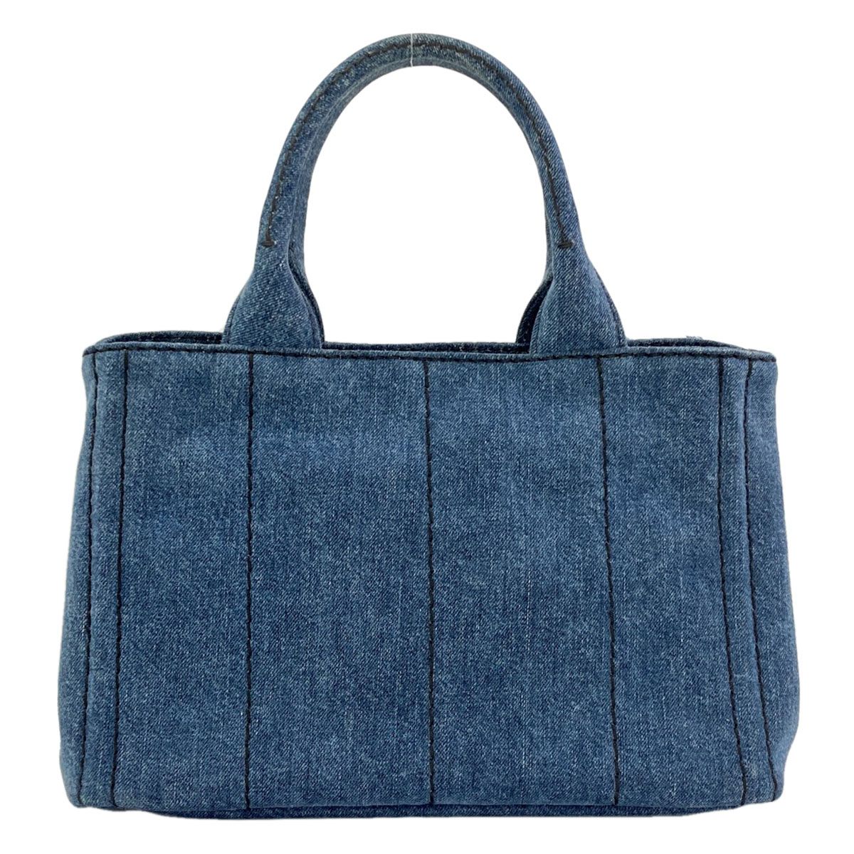 Prada Canapa Mini Flower 2-Way Handbag Denim — view 2