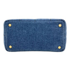 Prada Canapa Mini Flower 2-Way Handbag Denim — view 4