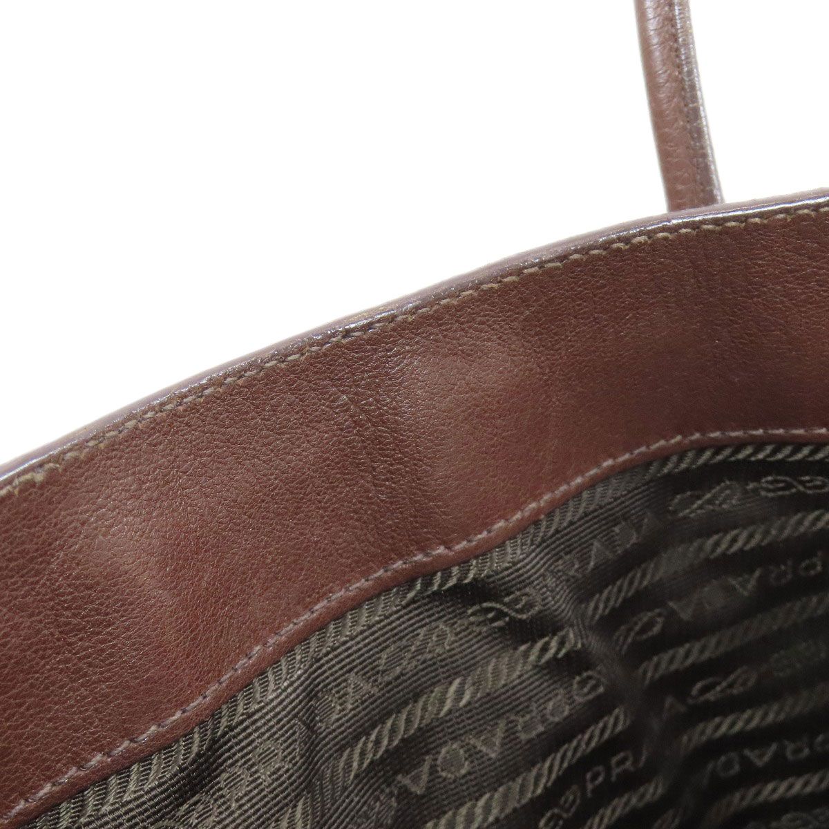 Prada Logo Tote Leather — view 9