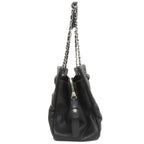 Chanel Chain Quilted Silver Tote Grained Calfskin — view 3
