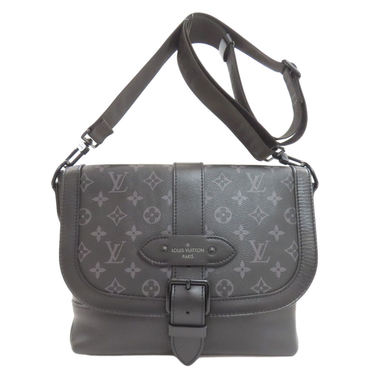 Louis Vuitton Saumur Messenger Shoulder Bag Monogram Eclipse