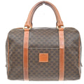 Celine Macadam Handbag Brown Leather