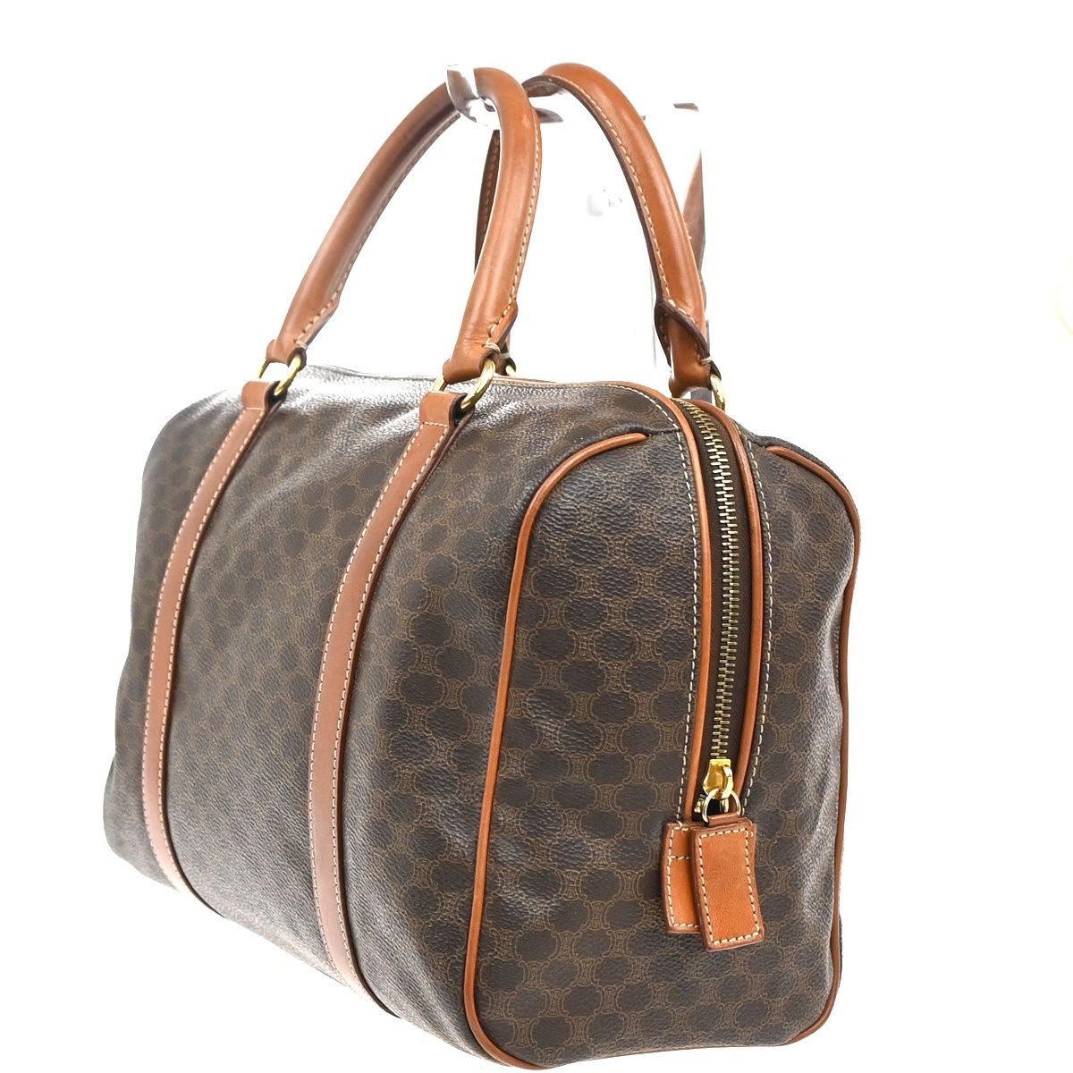 Celine Macadam Handbag Brown Leather — view 2