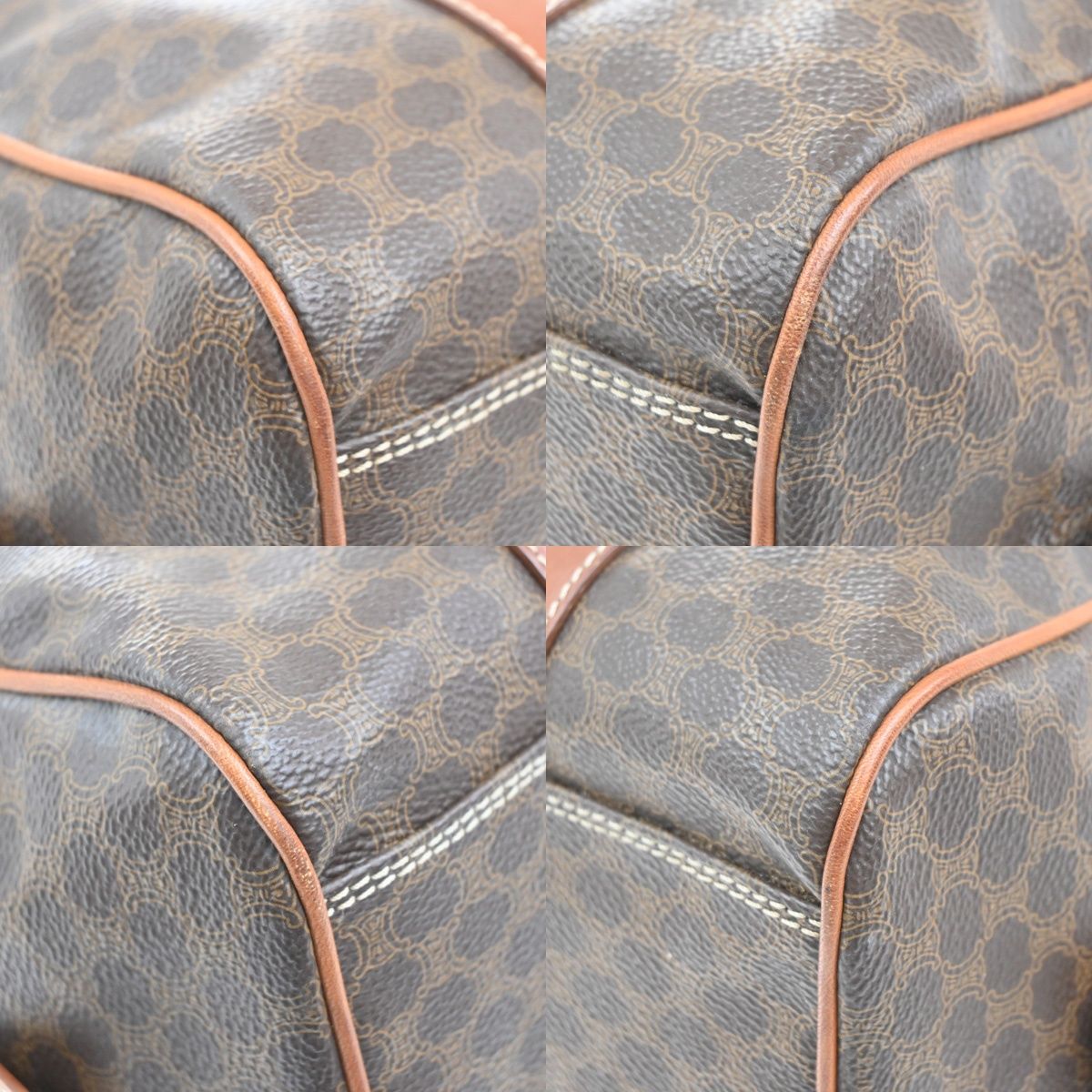 Celine Macadam Handbag Brown Leather — view 7
