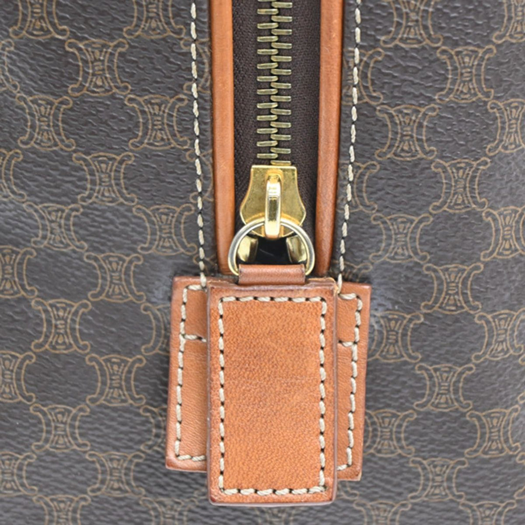 Celine Macadam Handbag Brown Leather — view 8