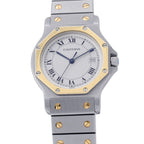 Cartier Santos Octagon LM Watch Ivory Dial Vintage