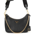 Prada Shoulder Bag Re Edition Saffiano Leather 2-Way Black