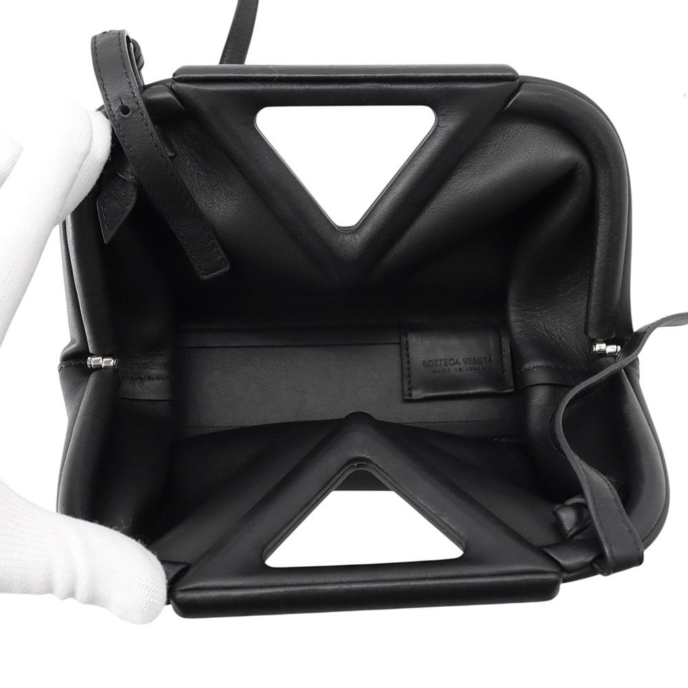 Bottega Veneta Shoulder Bag Point Small Leather Black — view 5