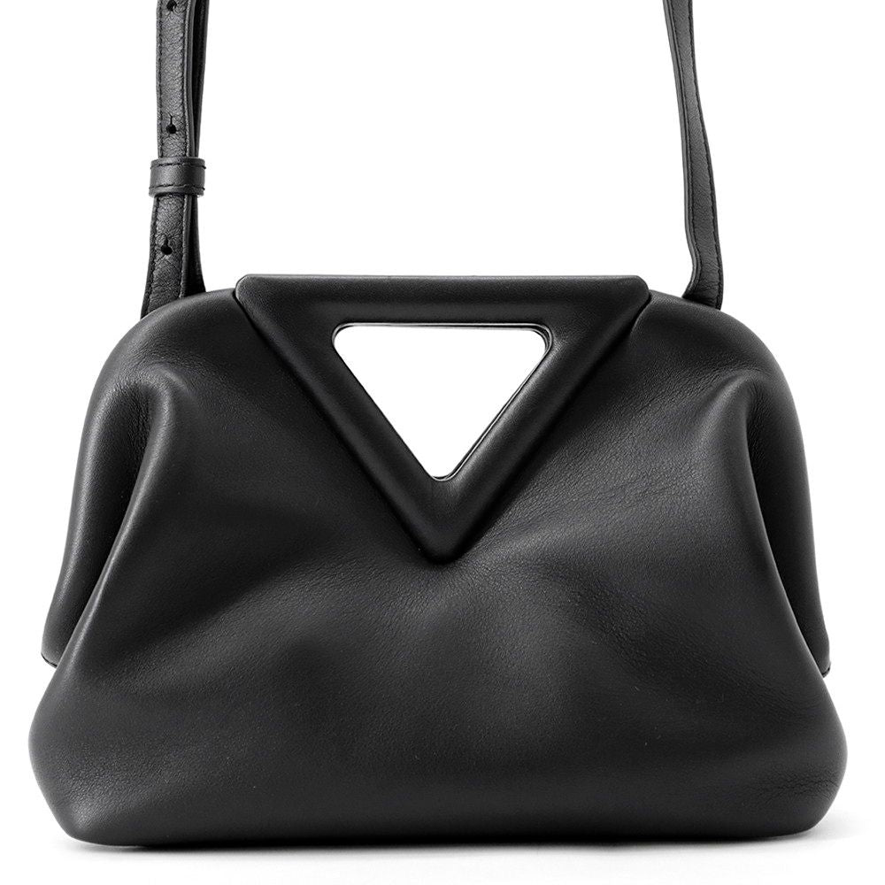 Bottega Veneta Shoulder Bag Point Small Leather Black