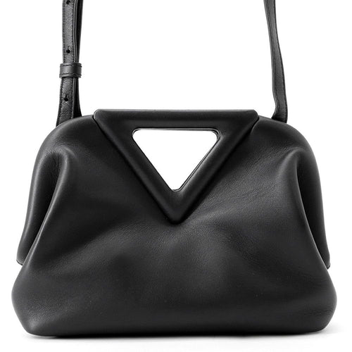 Bottega Veneta Shoulder Bag Point Small Leather Black