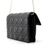 Dior Chain Shoulder Bag Cannage My Daily Pouch Lambskin Black — view 2
