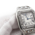 Cartier Panthere de Cartier SM Diamond Bezel Quartz Watch White Dial — view 5