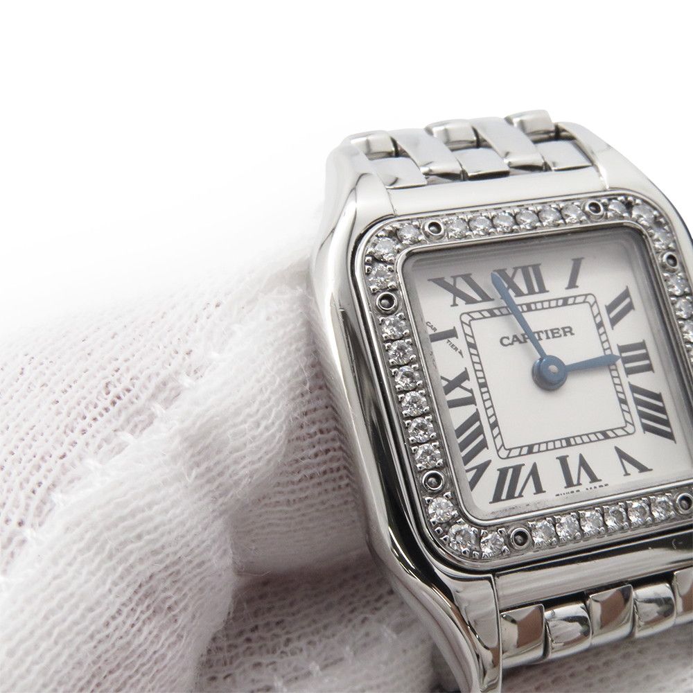 Cartier Panthere de Cartier SM Diamond Bezel Quartz Watch White Dial — view 5
