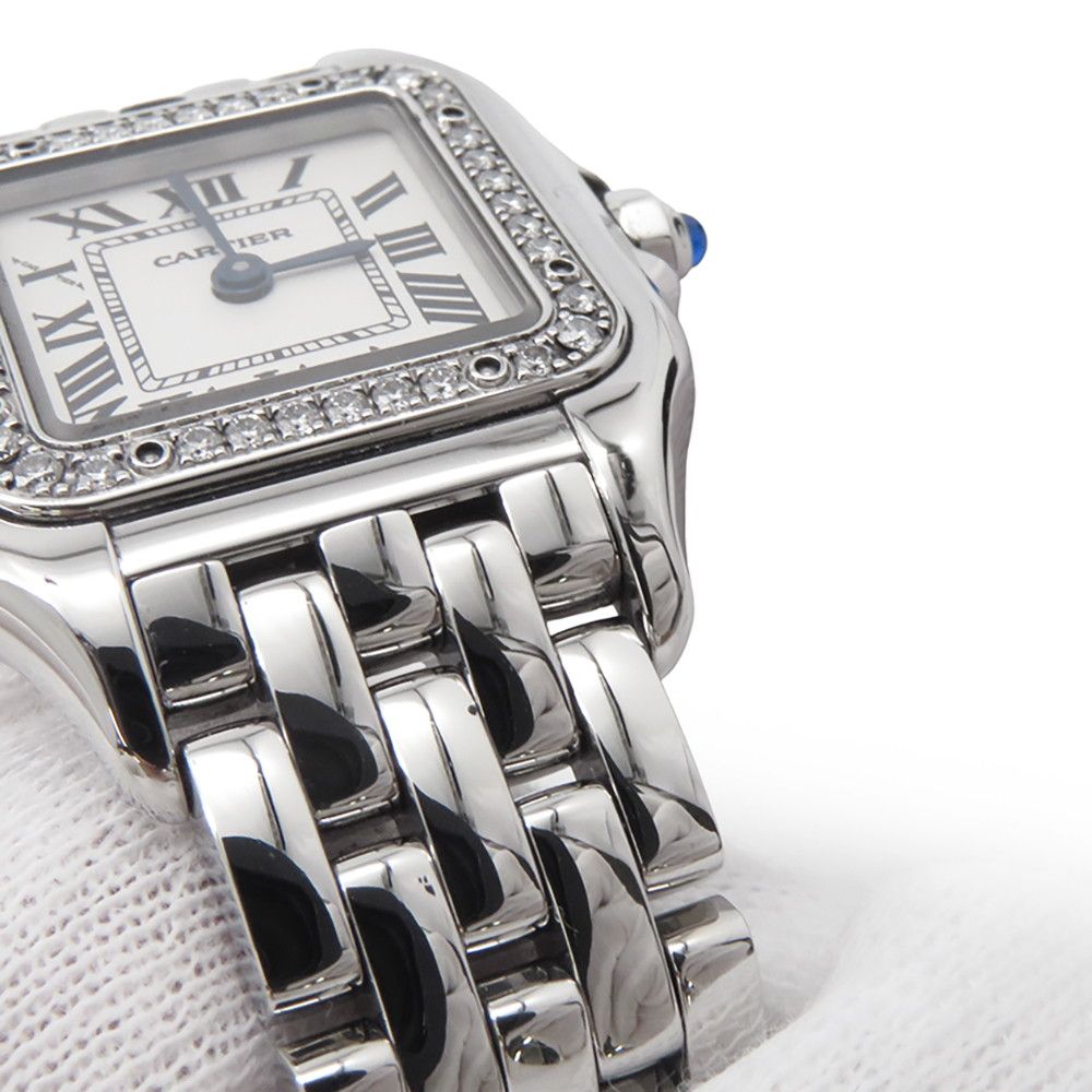 Cartier Panthere de Cartier SM Diamond Bezel Quartz Watch White Dial — view 6