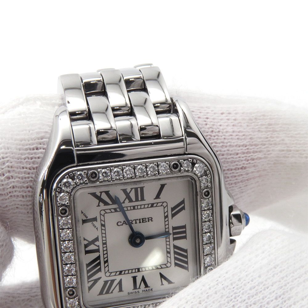 Cartier Panthere de Cartier SM Diamond Bezel Quartz Watch White Dial — view 4