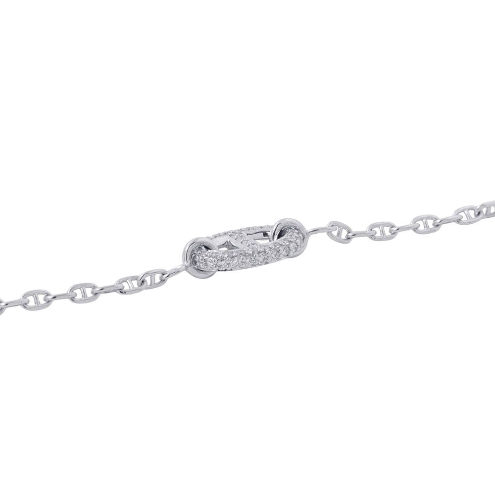 Hermes Bracelet New Farandole Diamond Total 18k White Gold — view 2