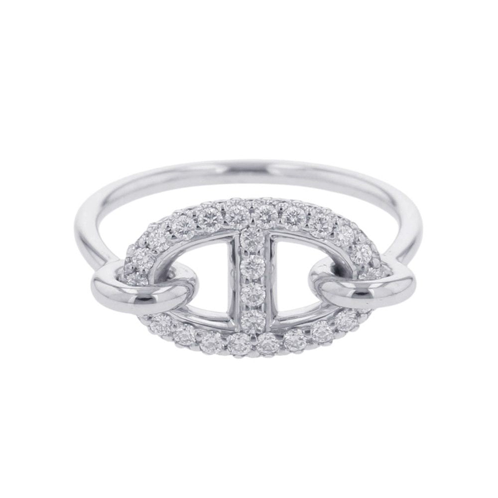 Hermes Ring New Farandole Diamond Total 18k White Gold