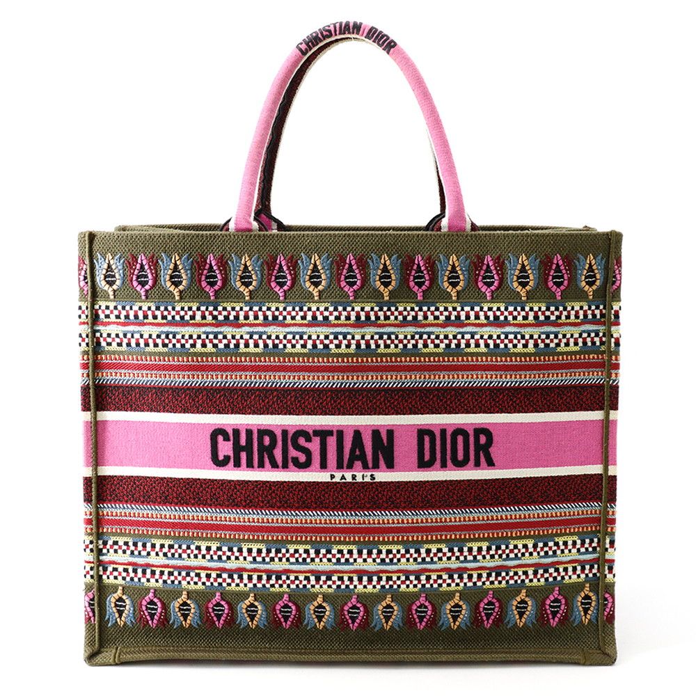 Dior Tote Botanical Pattern Book Large Canvas