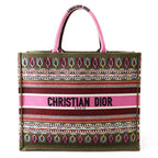 Dior Tote Botanical Pattern Book Large Canvas